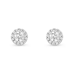 Beaverbrooks 9ct White Gold Cubic Zirconia Stud Earrings