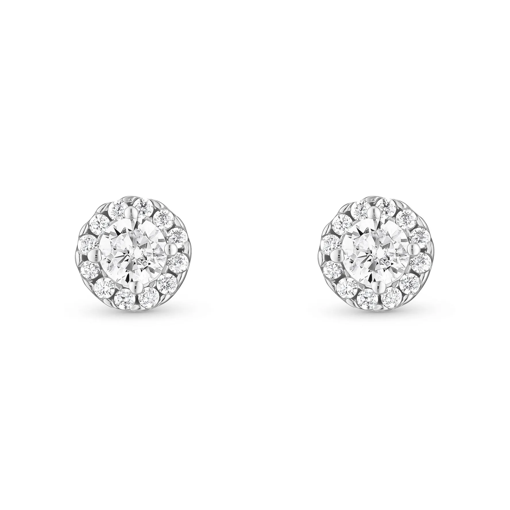 Beaverbrooks 9ct White Gold Cubic Zirconia Stud Earrings