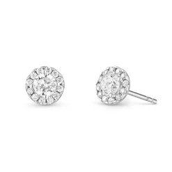 Beaverbrooks 9ct White Gold Cubic Zirconia Stud Earrings