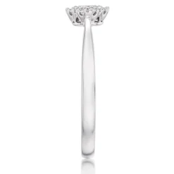 Beaverbrooks 18ct White Gold Diamond Cluster Engagement Ring