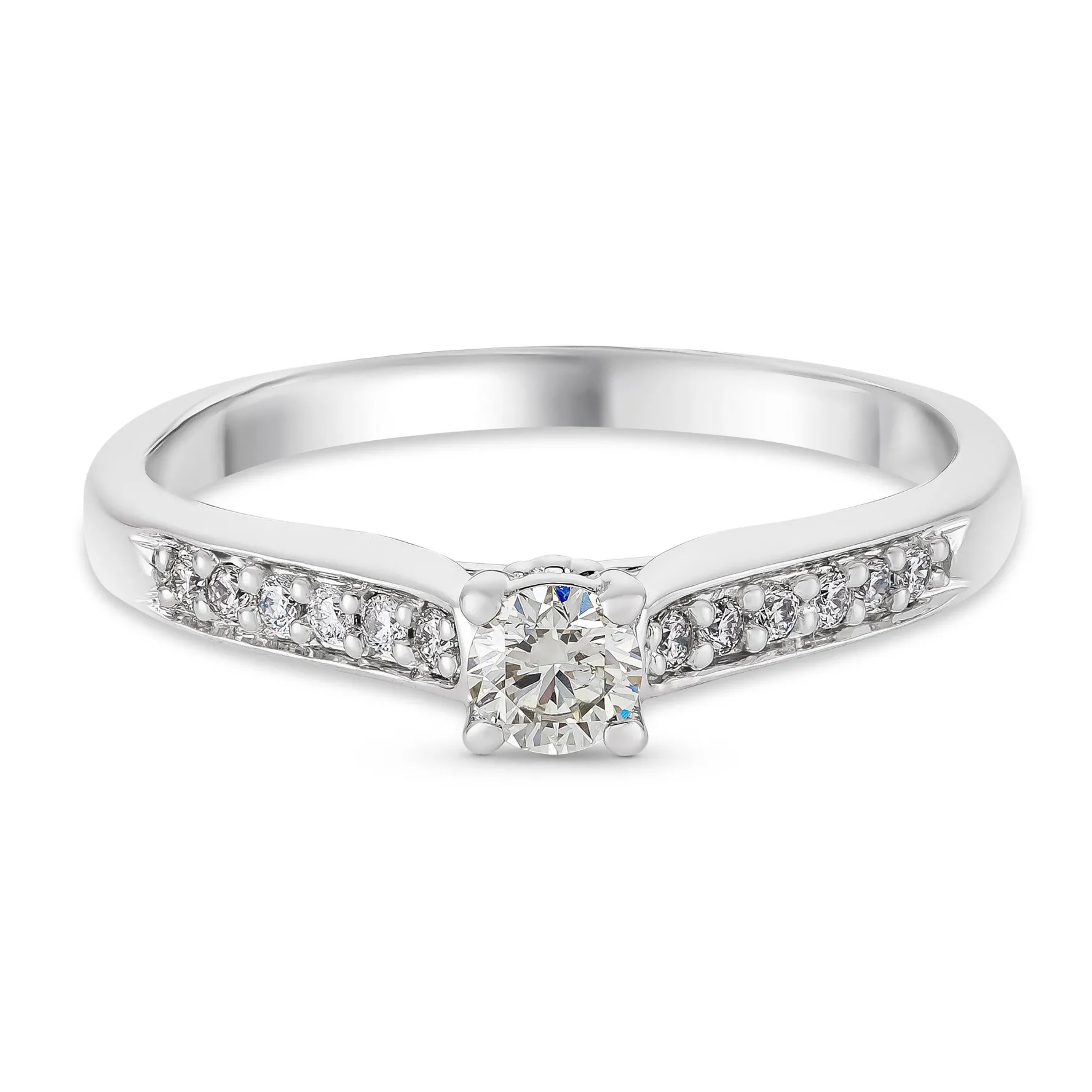 Beaverbrooks 9ct White Gold Diamond Solitaire Engagement Ring