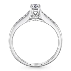Beaverbrooks 9ct White Gold Diamond Solitaire Engagement Ring