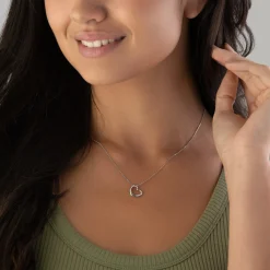 Beaverbrooks 9ct White Gold Heart Pendant