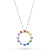 Beaverbrooks 18ct White Gold Diamond Sapphire Pendant