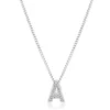 Beaverbrooks 9ct White Gold Diamond Initial A Pendant