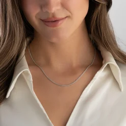 Beaverbrooks 9ct White Gold Spiga Chain
