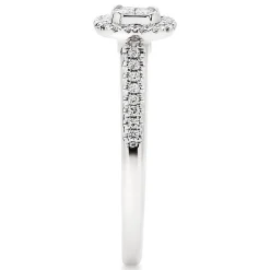 Beaverbrooks 18ct White Gold Diamond Cluster Halo Ring