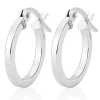 Beaverbrooks 9ct White Gold Huggie Hoop Earrings