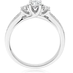 Beaverbrooks 9ct White Gold Diamond Three Stone Ring