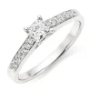 Beaverbrooks 18ct White Gold Diamond Princess Cut Solitaire Ring