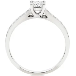 Beaverbrooks 18ct White Gold Diamond Princess Cut Solitaire Ring