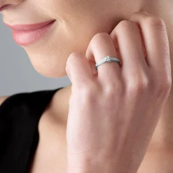 Beaverbrooks 18ct White Gold Diamond Princess Cut Solitaire Ring