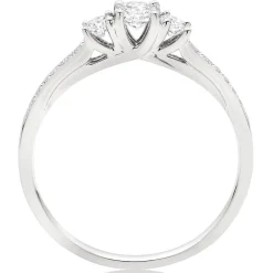 Beaverbrooks 18ct White Gold Diamond Three Stone Ring