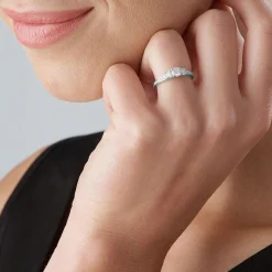 Beaverbrooks 18ct White Gold Diamond Three Stone Ring