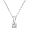 Beaverbrooks 18ct White Gold Diamond Pendant