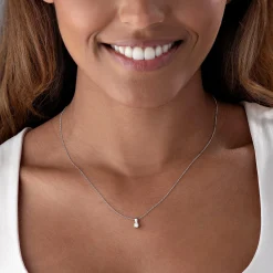 Beaverbrooks 18ct White Gold Diamond Pendant