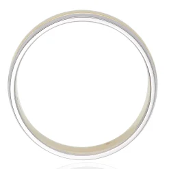 Beaverbrooks 9ct Yellow and White Gold 6mm Men’s Wedding Ring