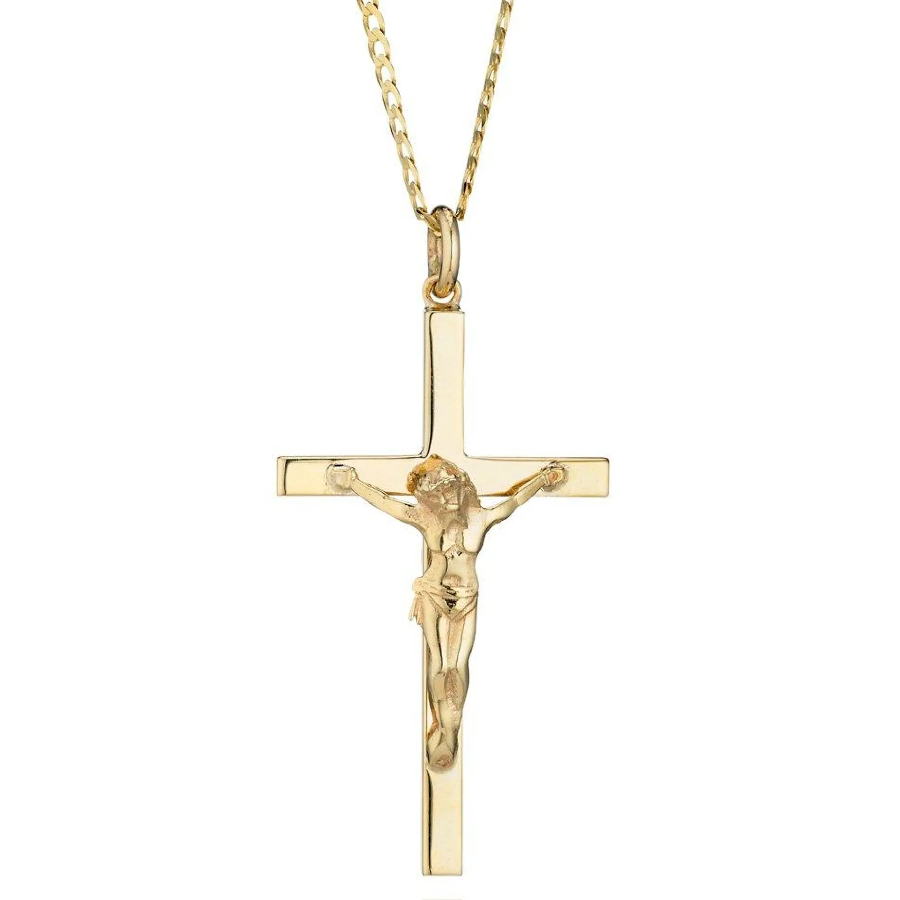 Beaverbrooks 9ct Yellow Gold Crucifix Pendant