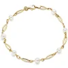 Beaverbrooks 9ct Yellow Gold Freshwater Cultured Pearl Bracelet