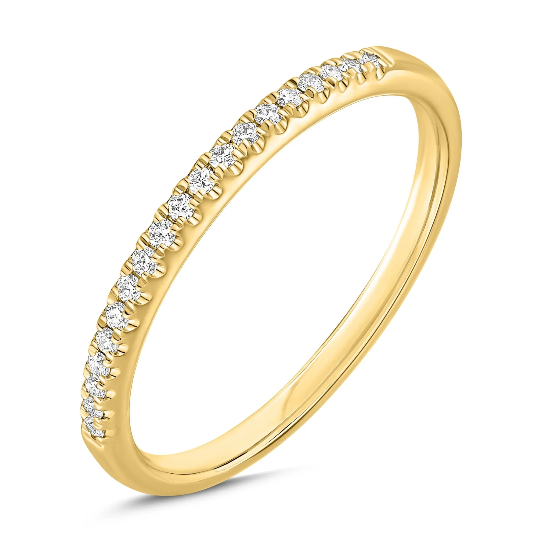 Beaverbrooks 18ct Yellow Gold Diamond 1.5mm Wedding Ring