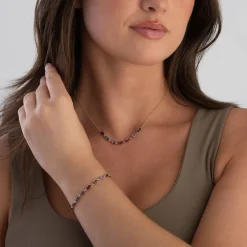 Beaverbrooks 9ct Yellow Gold Gemstone Bracelet