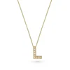 Beaverbrooks 9ct Yellow Gold Diamond Initial L Pendant