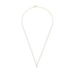 Beaverbrooks 9ct Yellow Gold Diamond Initial L Pendant