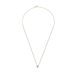Beaverbrooks 9ct Yellow Gold Cubic Zirconia Heart Pendant