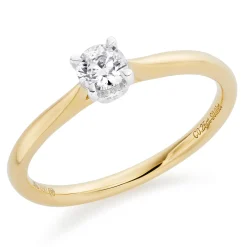 Beaverbrooks 18ct Yellow Gold Diamond Solitaire Ring