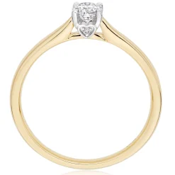 Beaverbrooks 18ct Yellow Gold Diamond Solitaire Ring