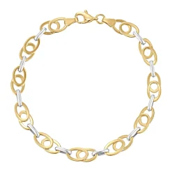 Beaverbrooks 9ct Yellow Gold and White Gold Bracelet