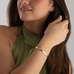 Beaverbrooks 9ct Yellow Gold Diamond Bangle