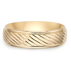 Beaverbrooks 9ct Yellow Gold 6mm Men’s Wedding Ring