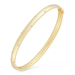 Beaverbrooks 9ct Yellow Gold Diamond Bangle