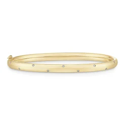 Beaverbrooks 9ct Yellow Gold Diamond Bangle