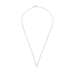Beaverbrooks 9ct Yellow Gold Diamond Initial V Pendant