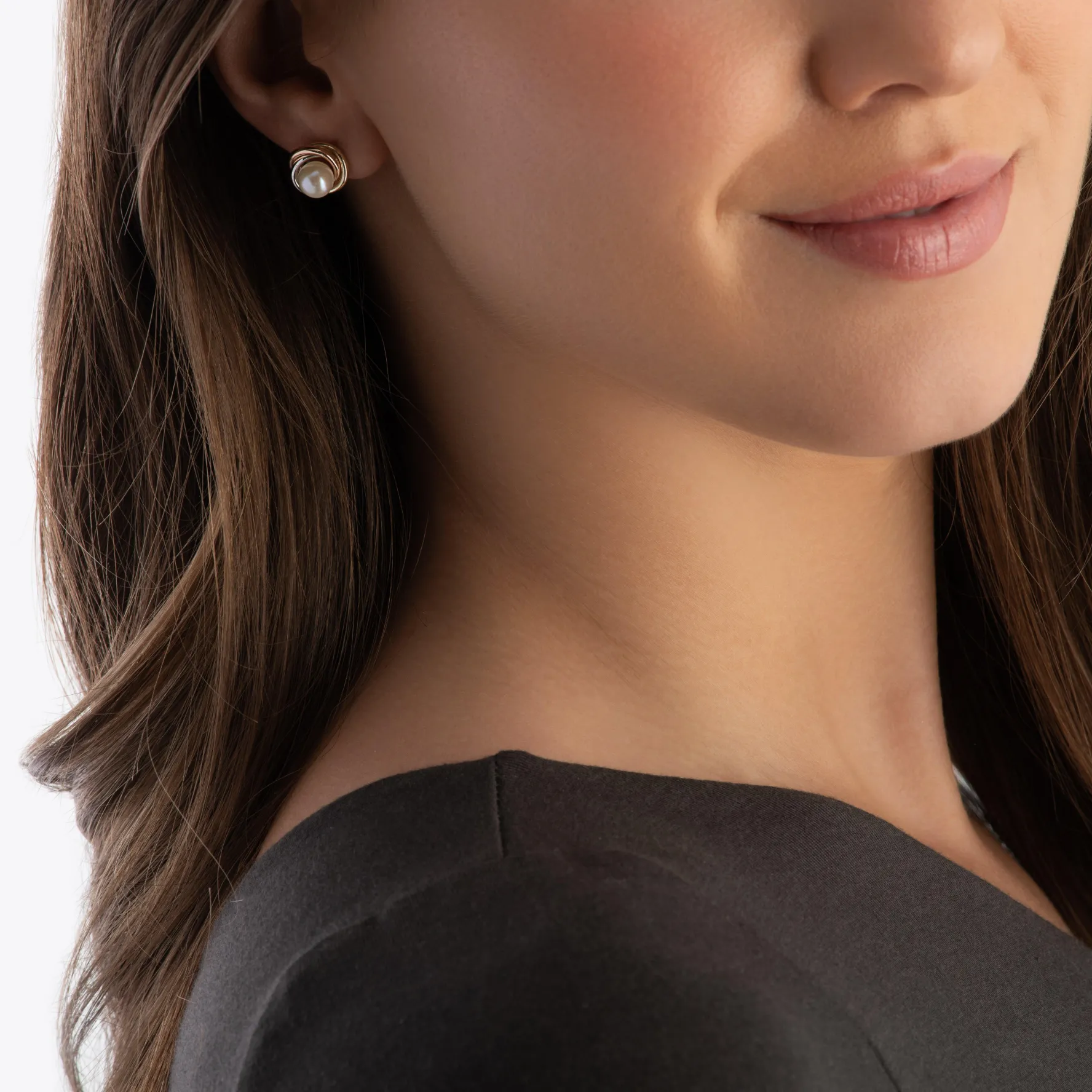 Beaverbrooks 9ct Yellow Gold, White Gold and Rose Gold Freshwater Cultured Pearl Earrings
