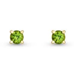 Beaverbrooks 9ct Yellow Gold Peridot Stud Earrings