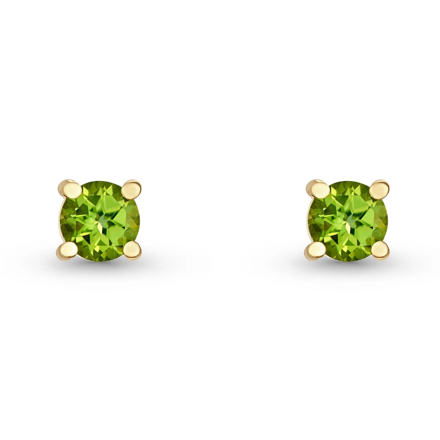 Beaverbrooks 9ct Yellow Gold Peridot Stud Earrings