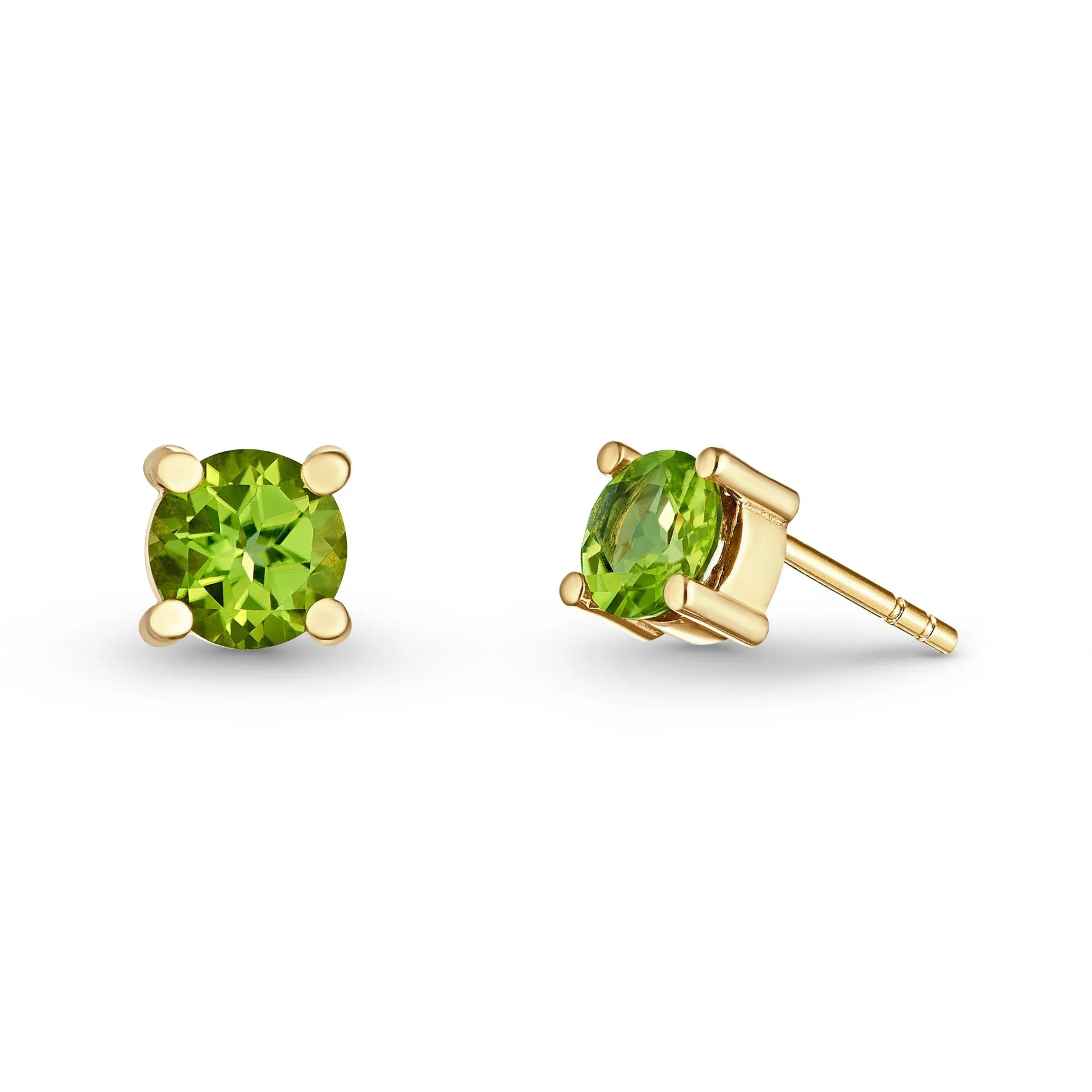 Beaverbrooks 9ct Yellow Gold Peridot Stud Earrings
