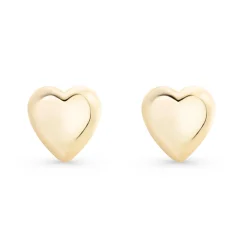 Beaverbrooks 9ct Yellow Gold Heart Stud Earrings