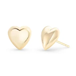 Beaverbrooks 9ct Yellow Gold Heart Stud Earrings