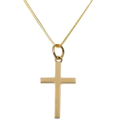 Beaverbrooks 9ct Yellow Gold Cross Pendant