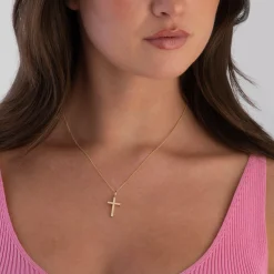 Beaverbrooks 9ct Yellow Gold Cross Pendant