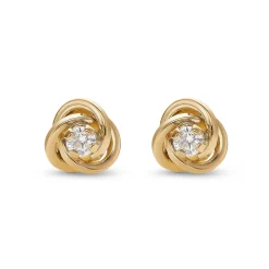 Beaverbrooks 9ct Yellow Gold Cubic Zirconia Stud Earrings