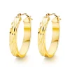 Beaverbrooks 9ct Yellow Gold Sparkle Cut Hoop Earrings