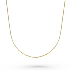 Beaverbrooks 9ct yellow Gold Adjustable Spiga Necklace