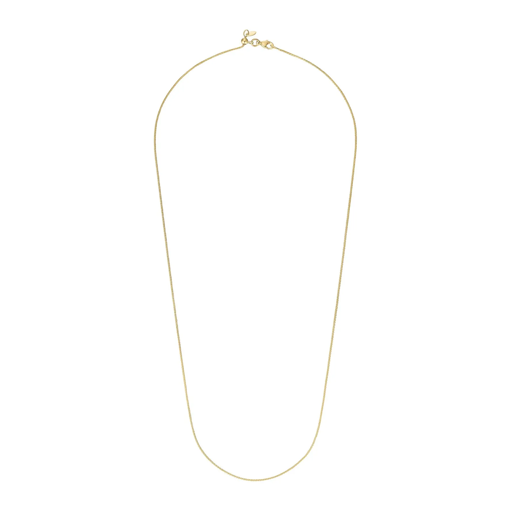 Beaverbrooks 9ct yellow Gold Adjustable Spiga Necklace
