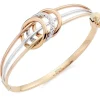Beaverbrooks 9ct Yellow Gold, White Gold and Rose Gold Bangle