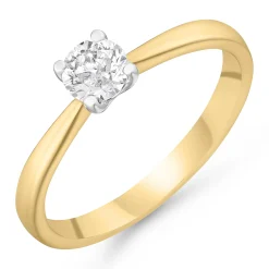 Beaverbrooks 18ct Yellow Gold Diamond Solitaire Engagement Ring